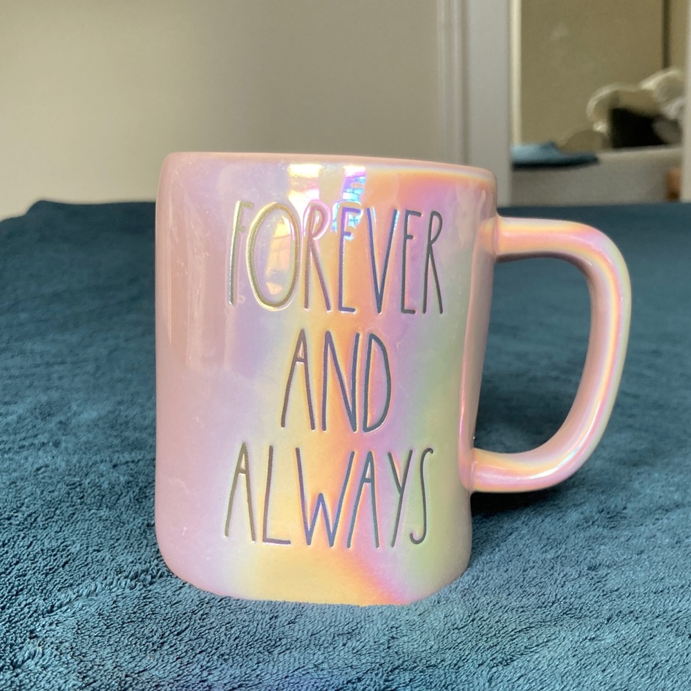 Rae Dunn Iridescent Pink Mug - Forever and Always new